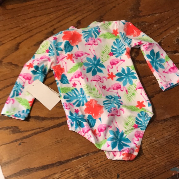 Tommy Bahama Swim Tommy Bahama Infant Ls Rash Guard Flamingo Floral